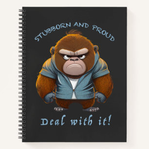 Carnet Gorilla Têtu Devoir Avec Elle Mignonne Adorable Dr