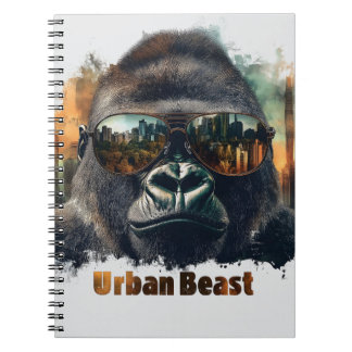 Carnet Gorille de la Bête Urbaine avec lunettes de soleil