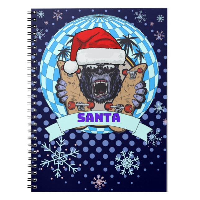 Carnet gorille de noël (Devant)