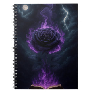 Carnet Goth Flame Rose
