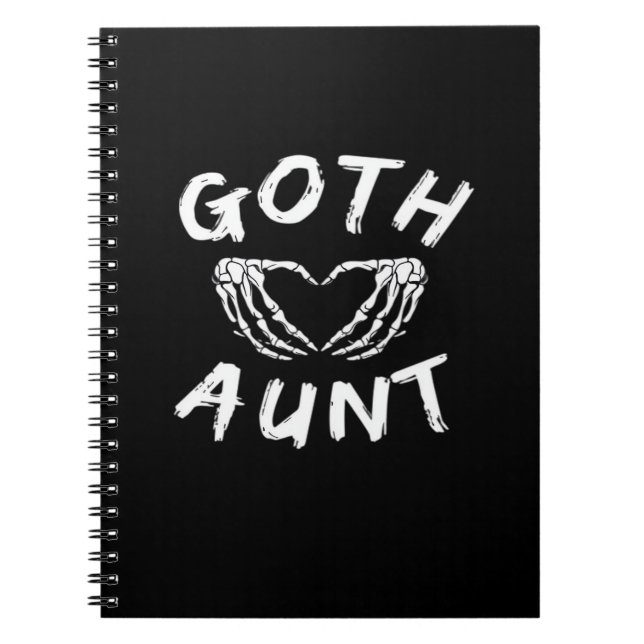 Carnet Goth Tante Funny Emo Tante Punk mignonne Squelette (Devant)