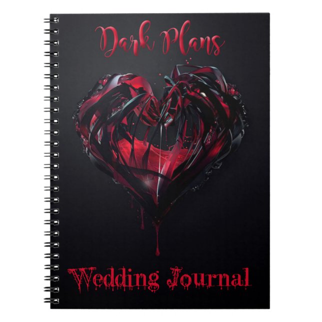 Carnet gothique de journal de mariage (Devant)