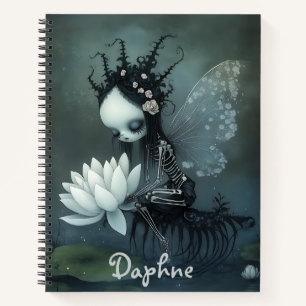 Carnet Gothique Imaginaire foncé Fairy Skeleton Nom perso