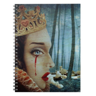 Carnet Gothique Surréaliste Unique Collage Triste Reine d