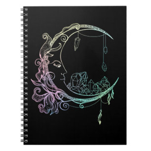Carnet Gothique Wicca Crescent Pastel Goth Moon
