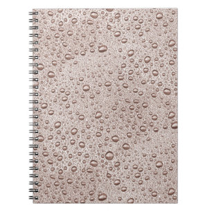 Carnet gouttelettes d'eau Sepia