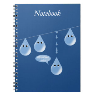 Carnet Gouttelettes d'eau sur une ligne