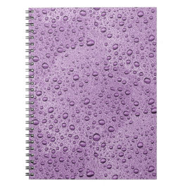 Carnet gouttelettes d'eau violette