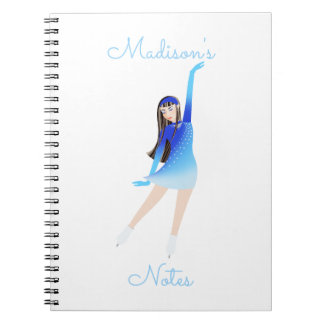 Carnet Graceful Ice Skater Spiral Photo Notebook