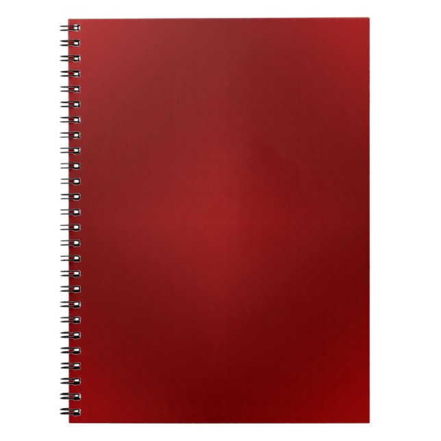 Carnet Gradient rouge sang - modèle rouge foncé customisé (Devant)