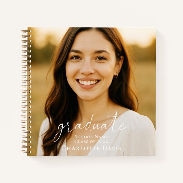 Carnet Graduate photo script senior year (Devant)