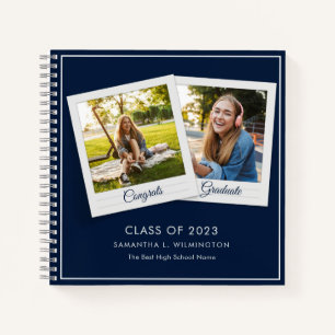 Carnet Graduation 2025 Photos Grad Party Navy Blue Guest