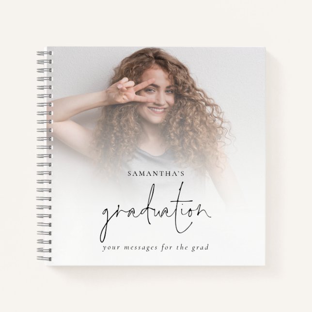Carnet Graduation 2 Photos Overlay Grad Guest Book (Devant)
