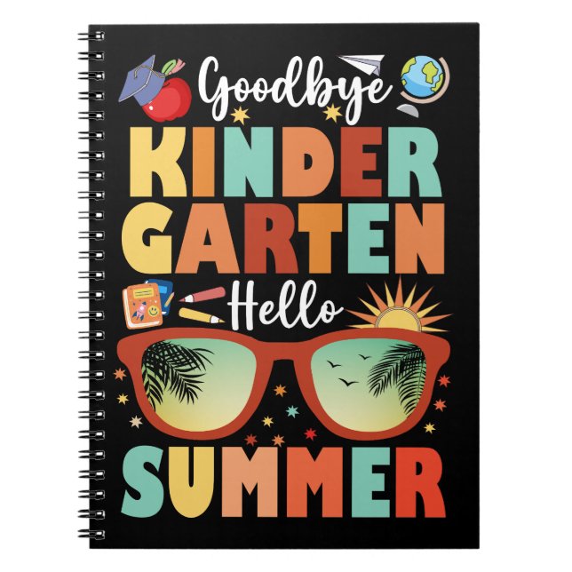 Carnet Graduation au revoir maternelle Bonjour été (Devant)