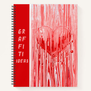 Carnet Graffiti Heart Paint Pour Rose Red Sketch Idées