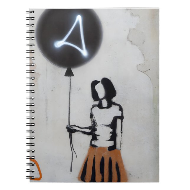 Carnet Graffiti moderne Girl avec néon ballon art (Devant)