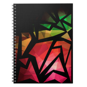 Carnet graffiti polygonal moderne Abstrait géométrique fo