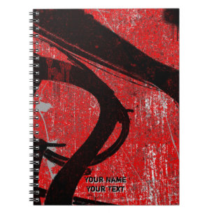 Carnet Graffiti rouge urbain frais personnalisé