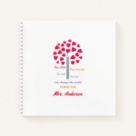 Carnet Grand arbre à crayons / Remerciement à l'enseignan