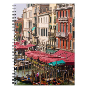 Carnet Grand Canal de Venise Italie avec bateaux gondoles