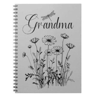 Carnet - Grand-mère Fleur sauvage libellule
