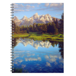 Carnet Grand Tetons se reflétant dans la rivière Snake