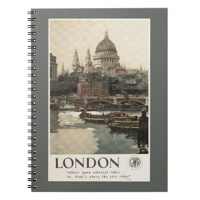 Carnet Grand Western Railway St. Paul's Travel Poster (Devant)