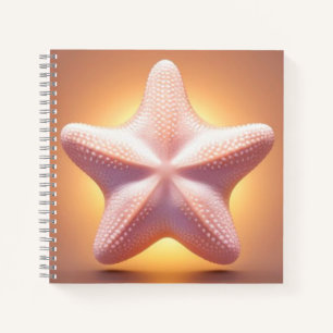 Carnet Grande étoile de mer rose