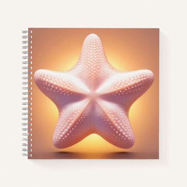 Carnet Grande étoile de mer rose (Devant)