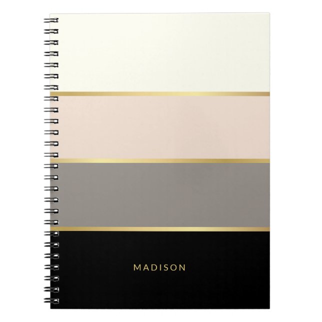 Carnet Grandes bandes femelles avec votre nom ou votre mo (Devant)