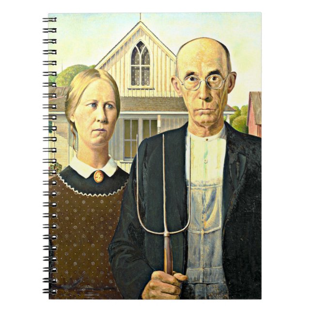 Carnet Grant Wood - American Gothic, (Devant)