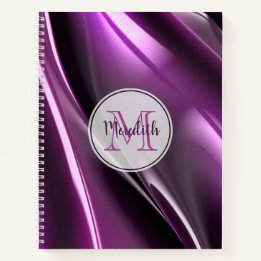 Carnet Graphique 3D Abstrait violet monogramme