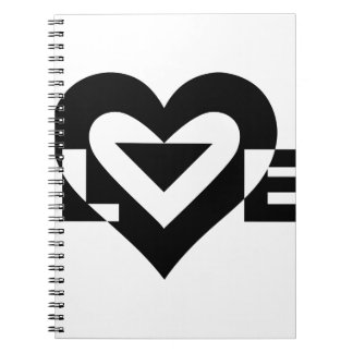 Carnet Graphique d'amour cool, noir