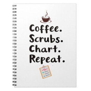 Carnet Graphique de nettoyages au café Citation Répétée