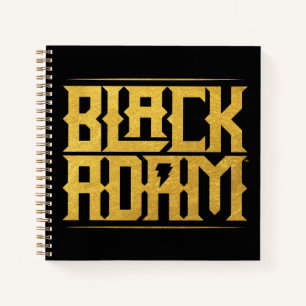 Carnet Graphique de nom empilé Adam noir