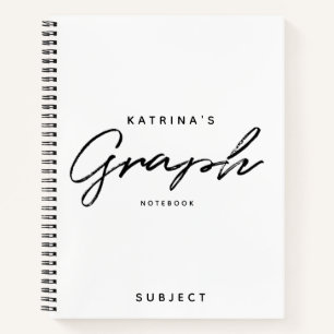 Carnet Graphique de script minimaliste noir blanc moderne