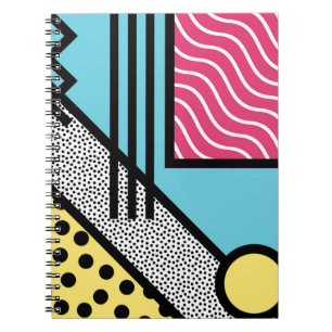 Carnet graphique de style pop art memphis Abstrait dans l
