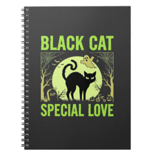 Carnet Graphisme d'amour spécial chat noir Halloween