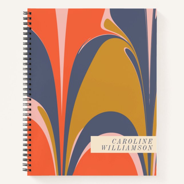Carnet Gras Bleu et Or Résumé Conception personnalisée (Devant)