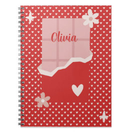 Carnet Gras Red Heart Love Design - Parfait pour Gi perso