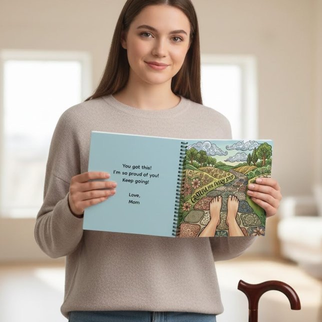 Carnet Grateful For Every Step Personalized Notebook (Empower someone with a disability with this, "Grateful for every step" personalized notebook! )