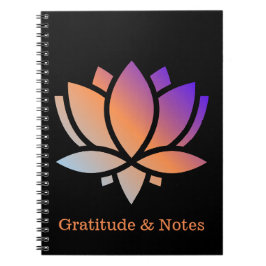 Carnet Gratitude et notes Lily de l'eau