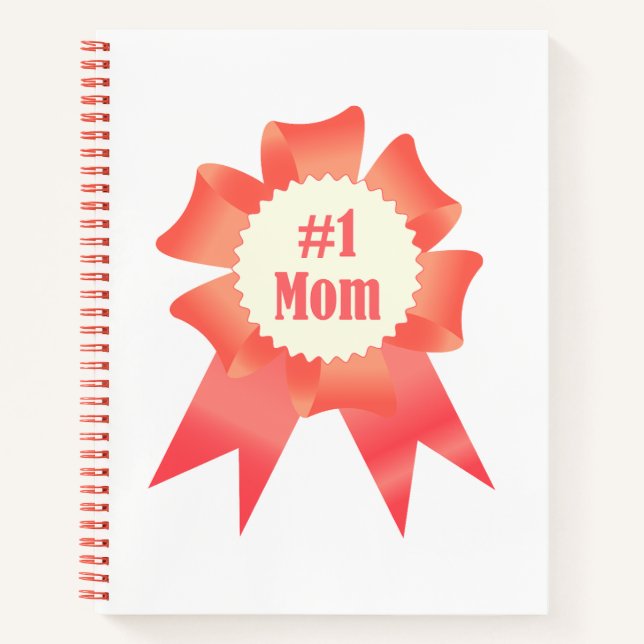 Carnet Gratitude Numéro Une maman lauréat du prix ruban (Devant)