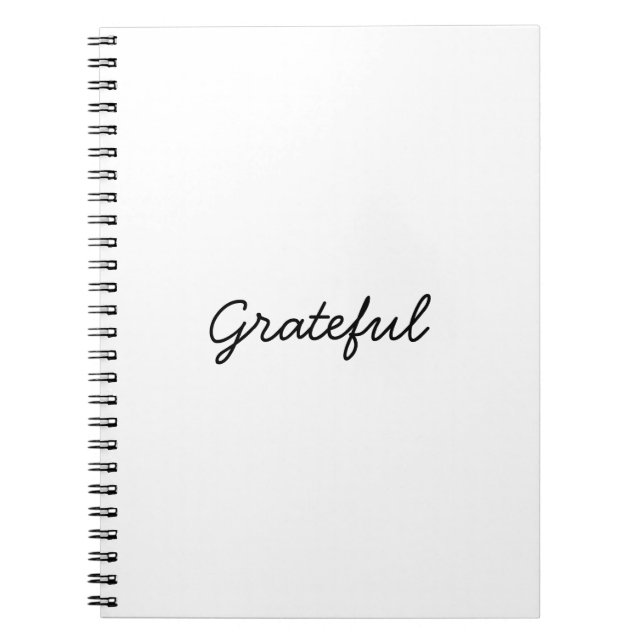 Carnet Gratuit écriture personnalisée blanche minimaliste (Devant)