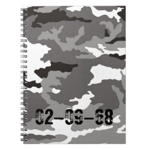 Carnet Gray camouflage pattern