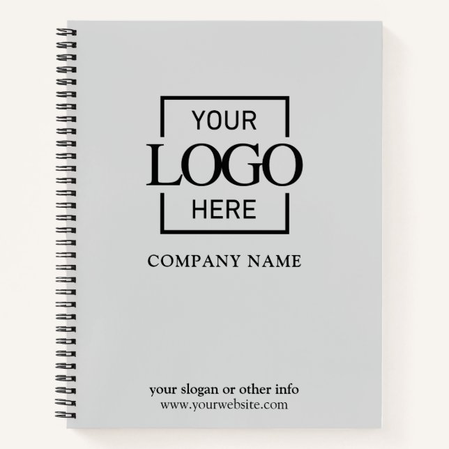 Carnet Gray Custom Business Logo Promotional Branding (Devant)