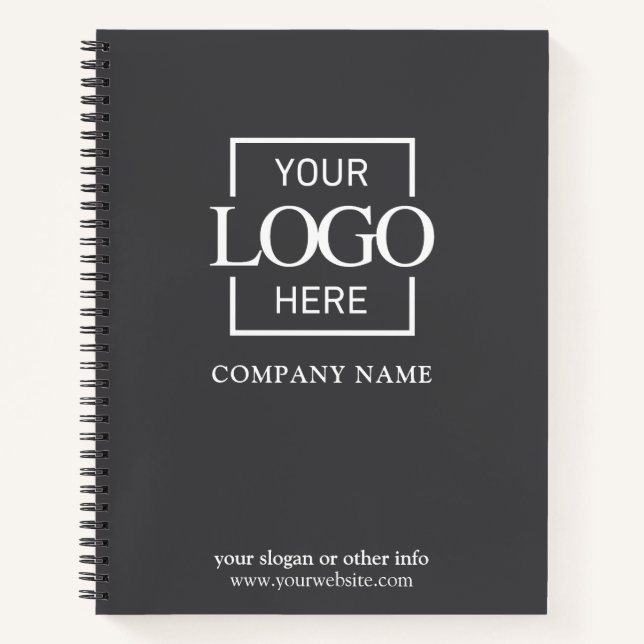 Carnet Gray Custom Business Logo Promotional Branding (Devant)