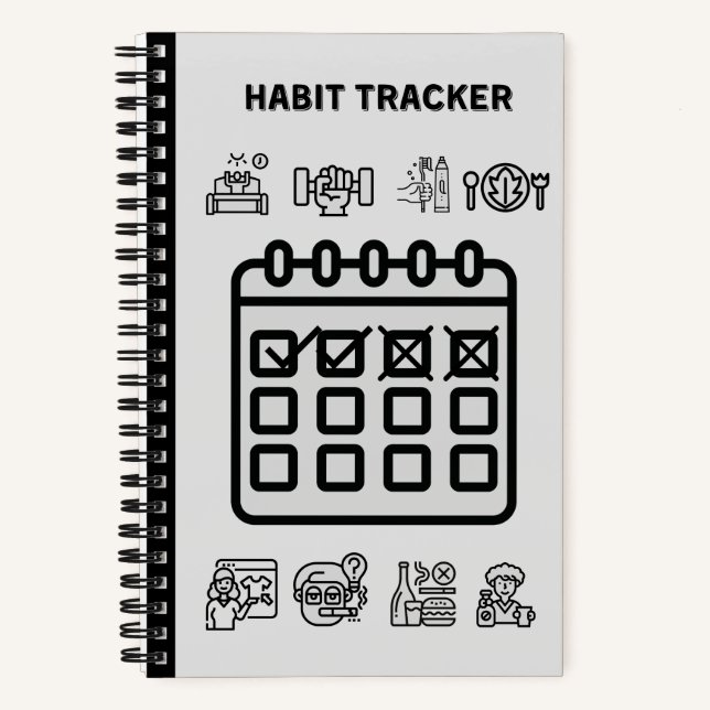 CARNET GRAY HABIT TRACKER (Recto)