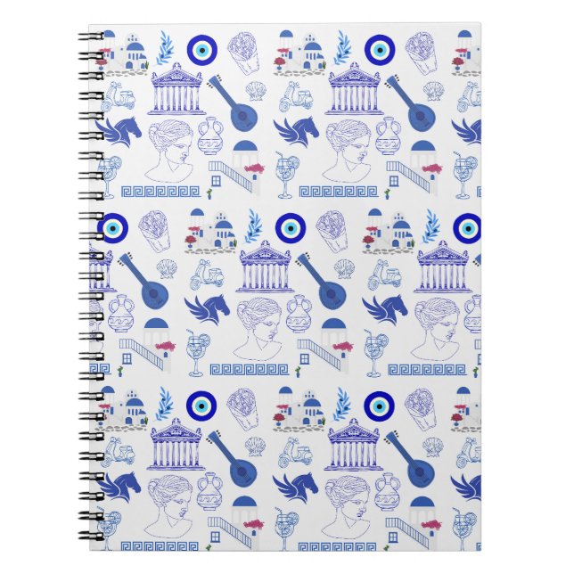 Carnet Grèce Bleu et Blanc (Devant)