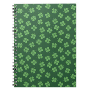 Carnet Green Celtic Irish Four Leafed Clovers St. Patrick